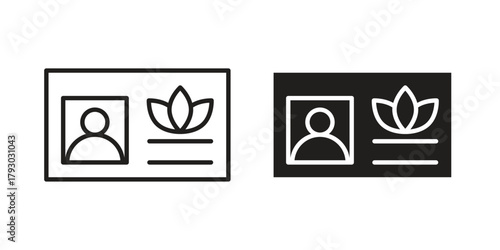 Medical marijuana card icon in simple modern vector format. EPS icon pack