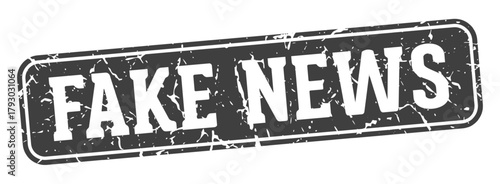 fake news rectangular sign. fake news stamp