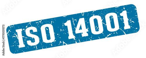 iso 14001 rectangular sign. iso 14001 stamp