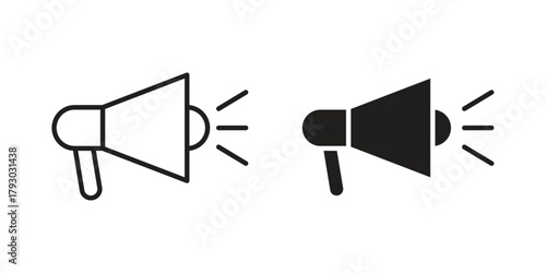 Megaphone icon in simple modern vector format. EPS icon pack