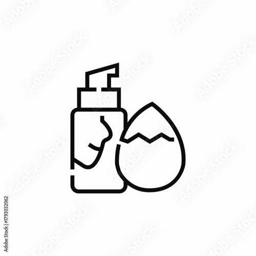 lotion sponge skin care icon sign vector