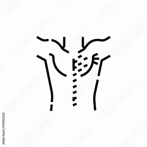 male chest waxing icon sign vector