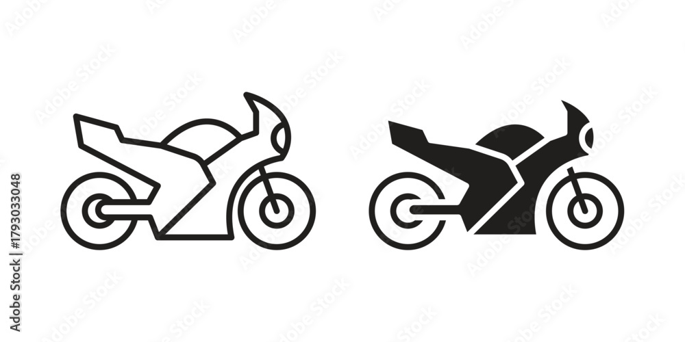 Fototapeta premium Motorcycle icon in simple modern vector format. EPS icon pack
