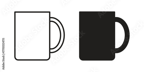 Mug icon in simple modern vector format. EPS icon pack
