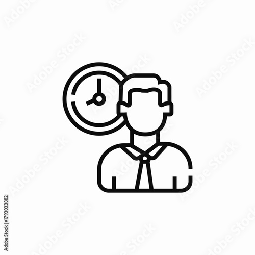 working time icon sign vector