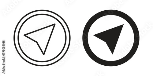 Navigation icon in simple modern vector format. EPS icon pack