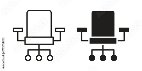 Office chair icon in simple modern vector format. EPS icon pack