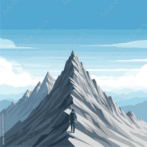 mountain landscape with blue sky