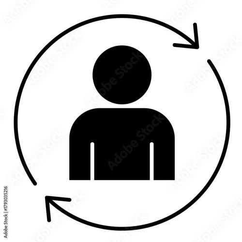 Retention Black Icon