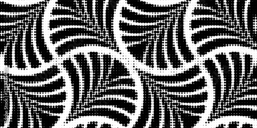 Seamless dotted repeated texture. Black and white polka dot pattern. Repeating endless dots texture. All over halftone wallpaper. vector background