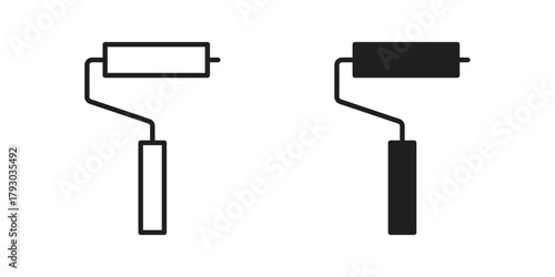 Paint roller icon in simple modern vector format. EPS icon pack
