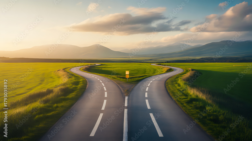 Fototapeta premium Fork in the Road