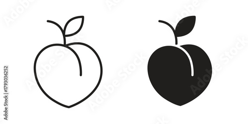 Peach icon in simple modern vector format. EPS icon pack