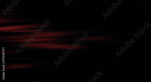 Dark comic halftone background with red diagonal dot streaks