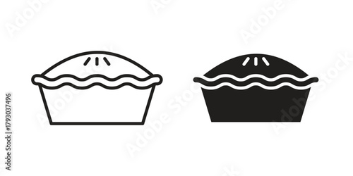 Pie icon in simple modern vector format. EPS icon pack