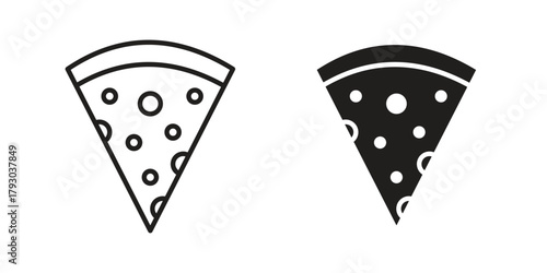 Pizza slice icon in simple modern vector format. EPS icon pack