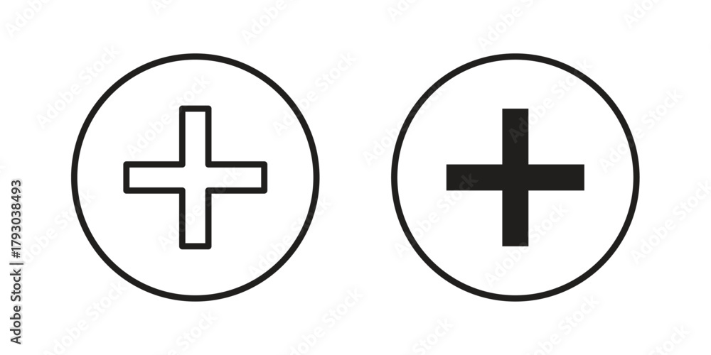 Fototapeta premium Plus icon in simple modern vector format. EPS icon pack