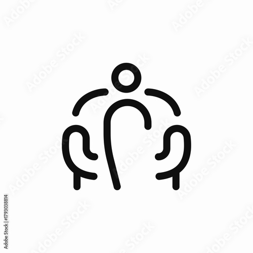 armchair sitting icon sign vector