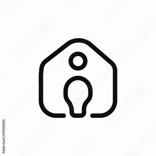at home person icon sign vector