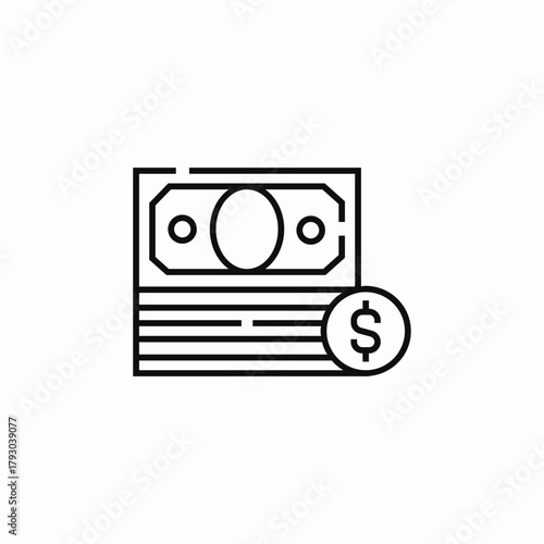 cash money icon sign vector