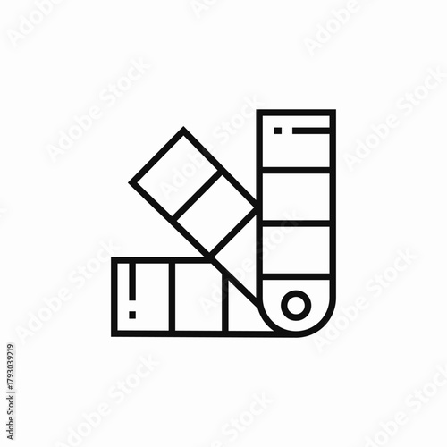 color catalog icon sign vector