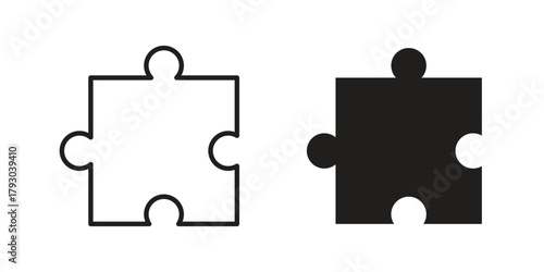 Puzzle icon in simple modern vector format. EPS icon pack