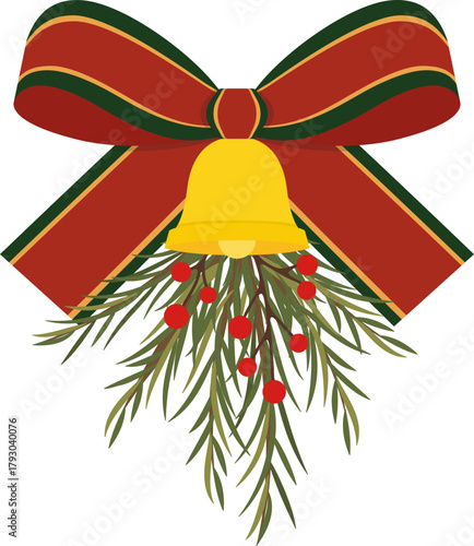 크리스마스 리본 종 장식