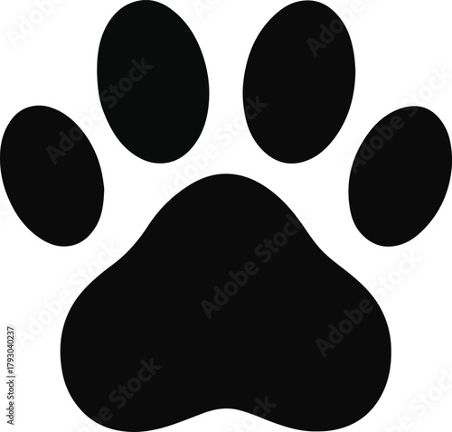 Black Paw Print Vector
