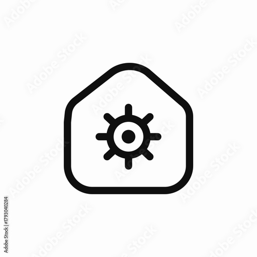 home settings icon sign vector