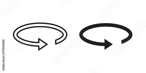 Rotate right icon in simple modern vector format. EPS icon pack