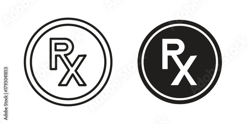 RX icon in simple modern vector format. EPS icon pack