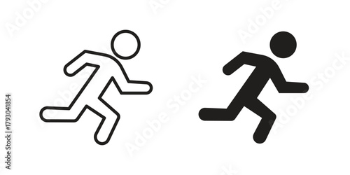 Running icon in simple modern vector format. EPS icon pack