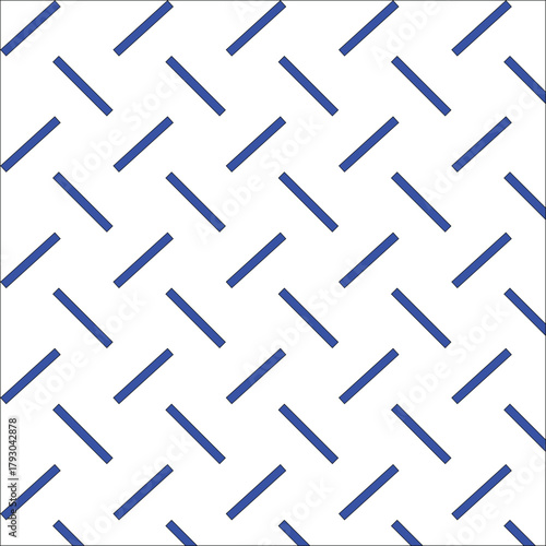 Seamless pattern of blue diagonal lines on a white background, abstract geometric texture