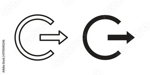 Sign out icon in simple modern vector format. EPS icon pack