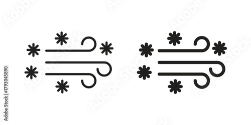 Snow blowing icon in simple modern vector format. EPS icon pack