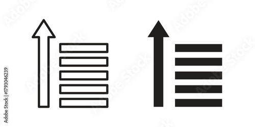 Sort amount up icon in simple modern vector format. EPS icon pack