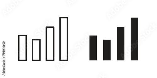 Stats icon in simple modern vector format. EPS icon pack