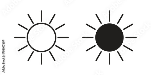 Sun icon in simple modern vector format. EPS icon pack