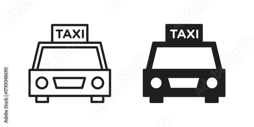 Taxi icon in simple modern vector format. EPS icon pack