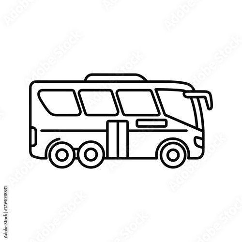 Bus icon representing transportation and travel