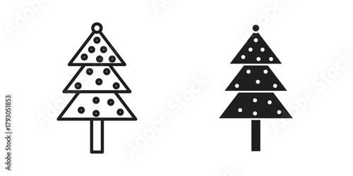 Tree christmas icon in simple modern vector format. EPS icon pack