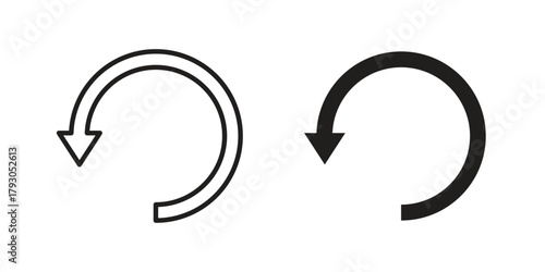 Undo icon in simple modern vector format. EPS icon pack