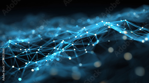 An abstract representation of a complex network or data visualization, a sense of interconnectedness, perfect for illustrating concepts