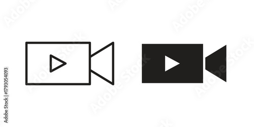 Video camera icon in simple modern vector format. EPS icon pack