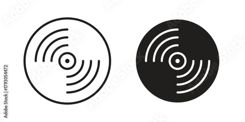 Vinyl icon in simple modern vector format. EPS icon pack