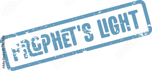 Prophets Light spiritual blue ink stamp design conveying divine wisdom and heavenly guidance