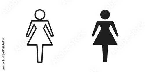 Woman icon in simple modern vector format. EPS icon pack