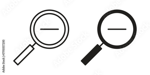 Zoom out icon in simple modern vector format. EPS icon pack