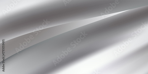 3d chrome liquid wavy texture, silver silk fabric background or smooth metal foil. Futuristic Technology Concept