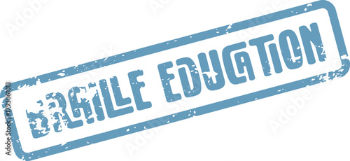 Braille Education Themed Rubber Stamp for Visual Impairment Learning Awareness and Support